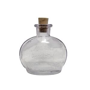 Vintage Rare Holy Water Bottle Amethyst (Purple) Embossed with Cross